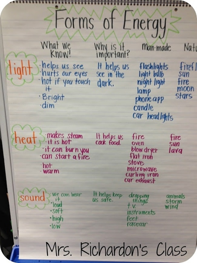 Varieties of Vitality Anchor Chart