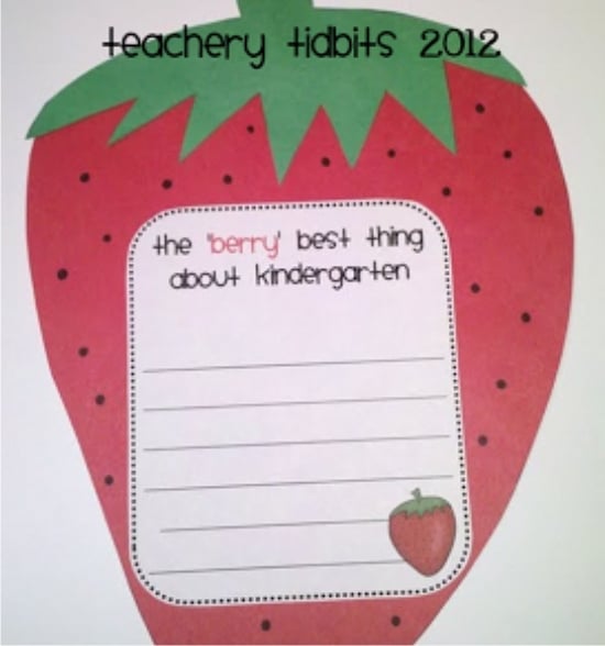 Teach Junkie: 17 Simple End of the school Year Student Gifts and Writing Activities - The "berry" best of K,1,2