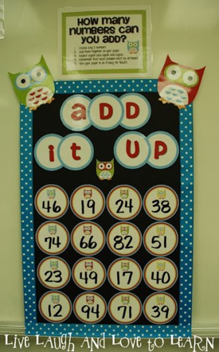 Make an “Add It Up” Math Boggle Board for Your Classroom